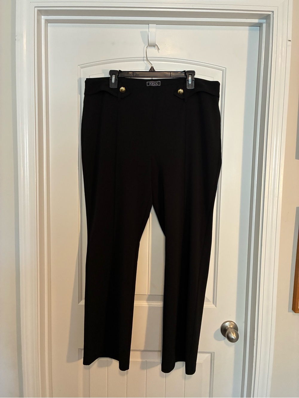 NYDJ Black Slim Straight Dress Pants